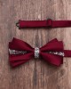 Solid color diamond-encrusted double-layered business bow ties for men and women, wedding and banquet shirts, suit accessories, wholesaler Solid color diamond-encrusted double-layered business bow ties for men and women, wedding and banquet shirts, suit accessories, wholesaler