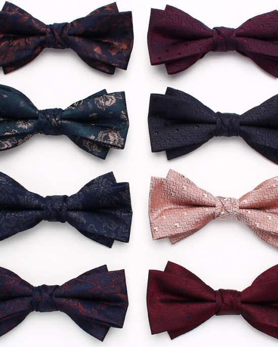 Lei'er cashew flower bow tie, Chinese-style bow tie for formal photography, fashionable maple leaf bow tie accessory manufacturer. Lei'er cashew flower bow tie, Chinese-style bow tie for formal photography, fashionable maple leaf bow tie accessory manufacturer.