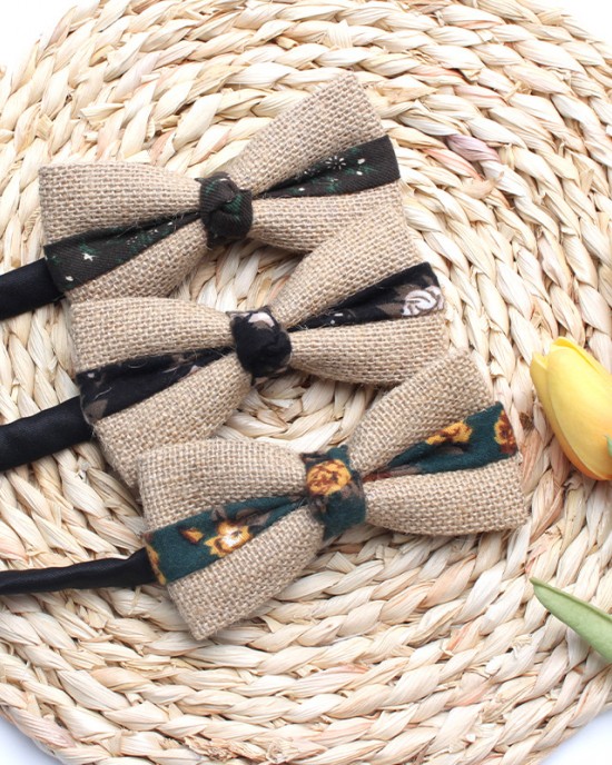 New summer cotton and linen bow ties, personalized linen jacquard patchwork bow ties, fashionable bow ties, ready for wholesale. New summer cotton and linen bow ties, personalized linen jacquard patchwork bow ties, fashionable bow ties, ready for wholesale.