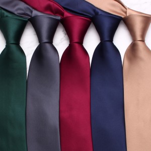 Solid color ties in stock. New business casual men's ties and suit accessories, 8cm hand-tied solid color tie manufacturer.