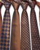 Men's polyester yarn-dyed casual tie 8cm, brown series, casual and versatile shirt tie, in stock for wholesale. Men's polyester yarn-dyed casual tie 8cm, brown series, casual and versatile shirt tie, in stock for wholesale.