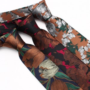 Lei'er ties, Korean-style, for men and women. Wedding ties with small, personalized patterns, 7cm narrow floral ties, available from manufacturers.
