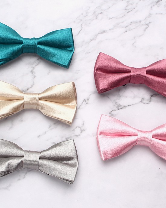 New Polished Solid Color Polyester Bow Ties for Men, Fashionable Suit Bow Ties, Groomsmen Wedding Bow Ties New Polished Solid Color Polyester Bow Ties for Men, Fashionable Suit Bow Ties, Groomsmen Wedding Bow Ties
