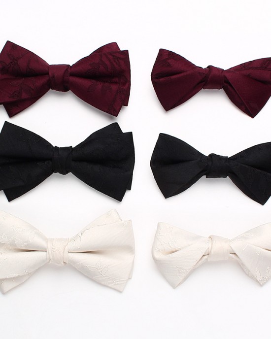 Lei'er men's groom's wedding tie, wedding dress photoshoot, Chinese-style personalized bow tie, fashionable burgundy bow tie, in stock from the manufacturer. Lei'er men's groom's wedding tie, wedding dress photoshoot, Chinese-style personalized bow tie, fashionable burgundy bow tie, in stock from the manufacturer.