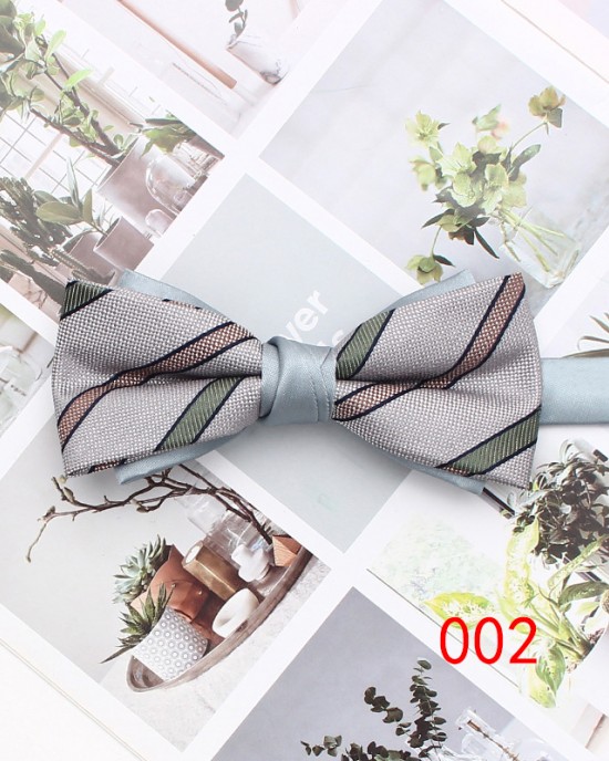 Lei'er double-layered men's bow tie, striped British business bow tie, Korean-style groomsmen wedding shirt bow tie, in stock Lei'er double-layered men's bow tie, striped British business bow tie, Korean-style groomsmen wedding shirt bow tie, in stock