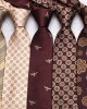 Lei'er brown ties, men's fashionable business polyester hand-tied ties, manufacturer wholesale, in a variety of colors Lei'er brown ties, men's fashionable business polyester hand-tied ties, manufacturer wholesale, in a variety of colors