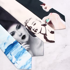 Leier men's personalized tie, European and American rose tie, Korean-style castle statue, casual party tie manufacturer.