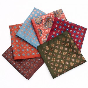 Lei'er pocket squares for men, polyester suit and dress chest scarves, multi-colored geometric handkerchiefs, from the original manufacturer.