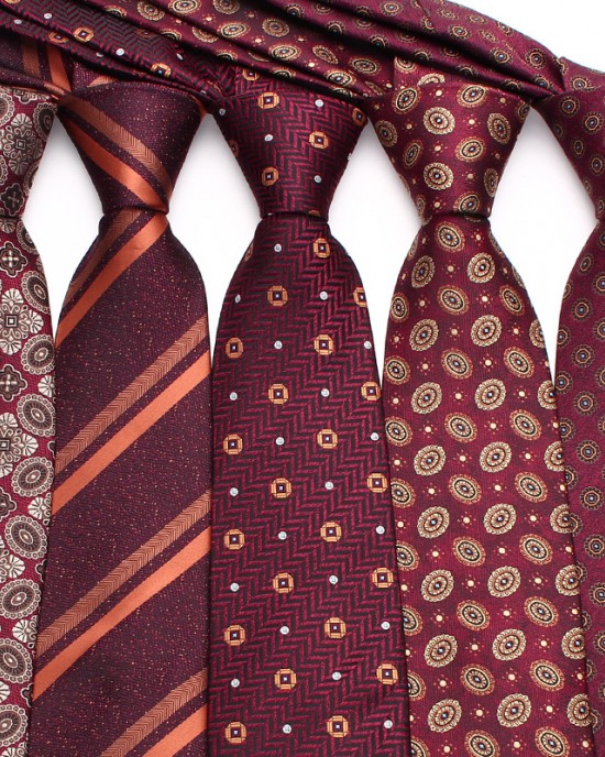 Lei'er manufacturer's ready-to-stock 8cm burgundy men's ties, formal business groom's wedding ties in stock.
