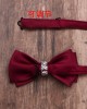 Solid color diamond-encrusted double-layered business bow ties for men and women, wedding and banquet shirts, suit accessories, wholesaler Solid color diamond-encrusted double-layered business bow ties for men and women, wedding and banquet shirts, suit accessories, wholesaler