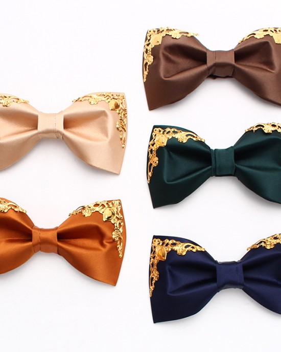 Leier men's stylish bow ties, trendy shirts, suits, banquets, and wedding accessories, including bow ties with gold embellishments. Leier men's stylish bow ties, trendy shirts, suits, banquets, and wedding accessories, including bow ties with gold embellishments.