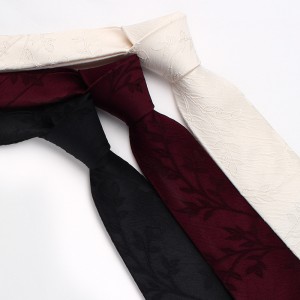 Lei'er polyester business suit ties, jacquard red series 7cm ties, new tie, manufacturer and wholesale