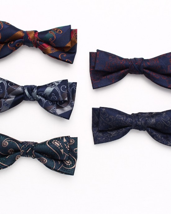 Lei'er men's floral casual bow ties, fashionable new paisley flower bow ties, personalized bow tie manufacturers for men and women Lei'er men's floral casual bow ties, fashionable new paisley flower bow ties, personalized bow tie manufacturers for men and women