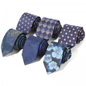 Lei'er new blue series 8cm polyester business suit jacquard ties, bulk tie manufacturers in stock