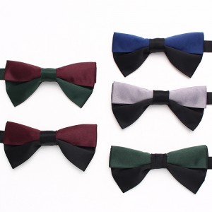 Lei'er new double-layered Korean-style men's bow tie, jacquard double-layered bow tie, in stock, wholesale