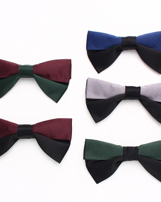 Lei'er new double-layered Korean-style men's bow tie, jacquard double-layered bow tie, in stock, wholesale Lei'er new double-layered Korean-style men's bow tie, jacquard double-layered bow tie, in stock, wholesale