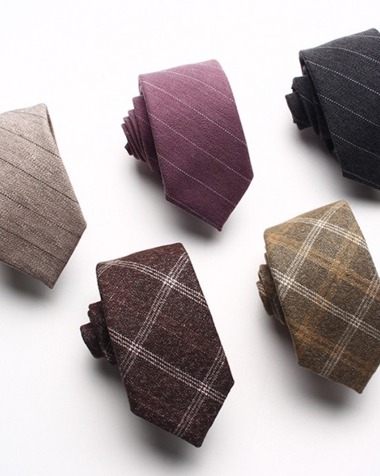 New Wool Blend 6cm Ties, Striped Plaid Ties for Men, Groomsmen Suit Shirt Accessories, Wholesale Ties New Wool Blend 6cm Ties, Striped Plaid Ties for Men, Groomsmen Suit Shirt Accessories, Wholesale Ties