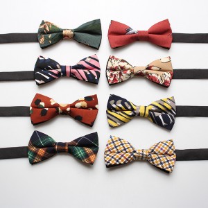 2021 new men's bow ties, polyester casual printed bow ties in stock Wholesale of patterned bow ties