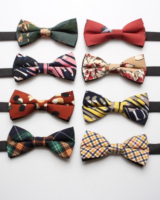 2021 new men's bow ties, polyester casual printed bow ties in stock Wholesale of patterned bow ties