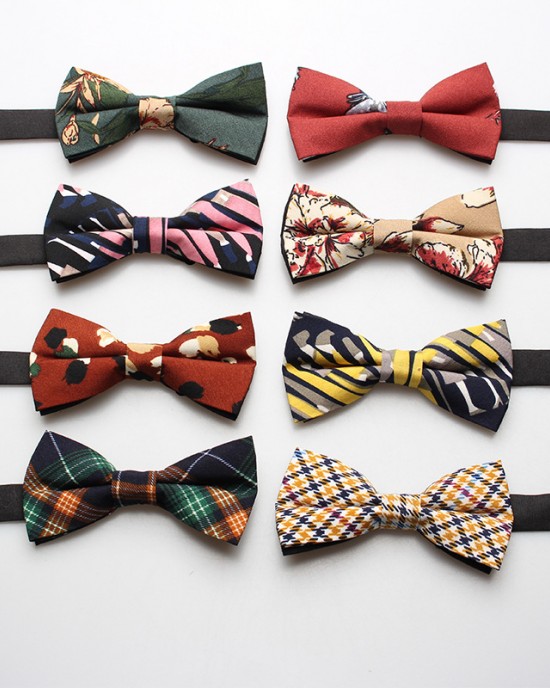 2021 new men's bow ties, polyester casual printed bow ties in stock Wholesale of patterned bow ties