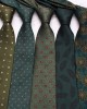 New green series men's business ties, retro and fashionable striped paisley polyester hand-tied ties, wholesale