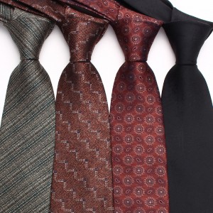 Leier, in stock, burgundy striped tie, men's groomsmen wedding tie, yarn-dyed polyester business tie
