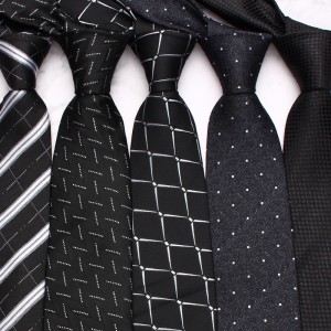 Lei'er spotted men's tie, retro geometric casual fashion tie, yarn-dyed polyester business tie, in stock from the manufacturer.