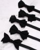 Men's black bow ties in stock, business-chic, retro, double-layered bow ties for shirts and suits, banquet accessories, bow tie manufacturers Men's black bow ties in stock, business-chic, retro, double-layered bow ties for shirts and suits, banquet accessories, bow tie manufacturers