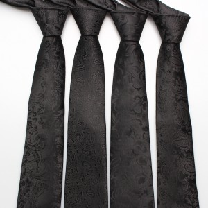 Business formal black men's 8cm solid color hand-tied ties Suit Accessories & Ties